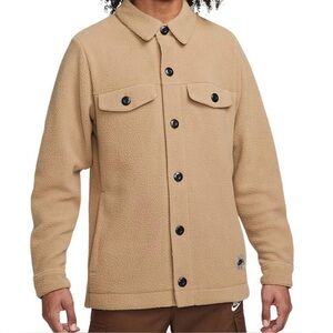 Nike Men's Brown Fleece Shirt Jacket
